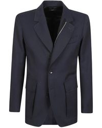 Tom Ford - Jassen ,Blauw ,Katoen High Density Twill Sartorial Zip Blazer - Lyst