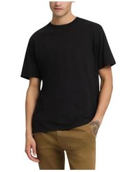 Replay - Tops ,Zwart ,Katoen Katoenen T-Shirt Met Korte Mouwen En Ronde Hals - Lyst