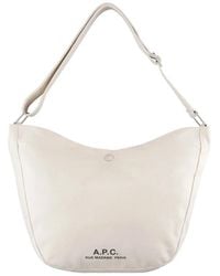 A.P.C. - Strapazierfähige schultertasche mit logo-druck - Lyst