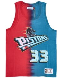 Mitchell & Ness - Fitness ,Veelkleurig ,Katoen Grant Hill Detroit Pistons Tank Top - Lyst