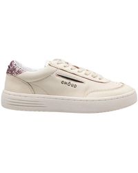 GHŌUD - Ivory pink leder lace-up sneakers - Lyst