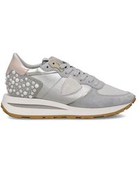 Philippe Model - Schoenen ,Grijs ,Katoen Sneakers Trpx Haute Running - Lyst