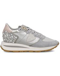 Philippe Model - Schoenen ,Grijs ,Katoen Sneakers Trpx Haute Running - Lyst