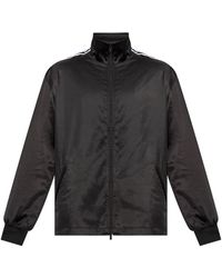 Y-3 - Hoodies & Sweatvesten ,Zwart ,Satijn Satin Gradient 3-Stripes Track Top - Lyst