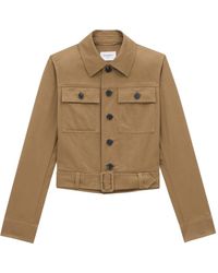 Saint Laurent - Jassen ,Katoen Cropped Jas - Lyst