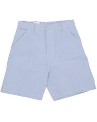 Carhartt - Gestreifte denim-shorts - Lyst