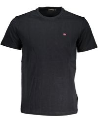 Napapijri - Tops ,Zwart ,Katoen Stijlvolle Crew Neck Tee - Lyst