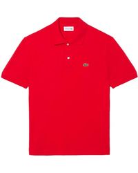 Lacoste - Tops ,Rood ,Katoen Classic Fit L.12.12 Light Polo Shirt - Lyst