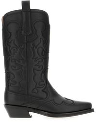 Ganni - Cowboy Boots With A Pattern - Lyst