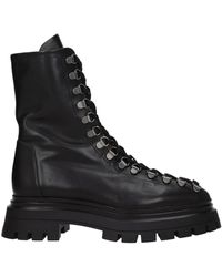 Stuart Weitzman - Schwarze Leder Knöchelstiefel Punk Rock - Lyst