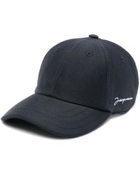 Jacquemus - Cappello nero in cotone con visiera curva - Lyst