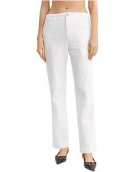 Fay - Broeken ,Wit ,Katoen Witte Loose Fit Chino Broek - Lyst