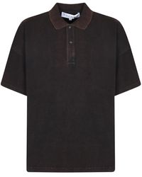 JW Anderson - Oversize baumwoll polo shirt mit besticktem logo - Lyst