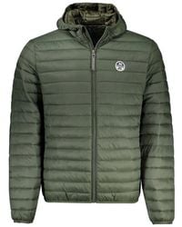 North Sails - Gewatteerde Polyamide Jack Met Capuchon - Lyst