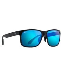 Maui Jim - Red sands sonnenbrille schwarz rechteckig blau - Lyst