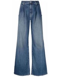 Nili Lotan - Klassieke Blauwe Wide Leg Jeans - Lyst