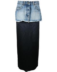 Semicouture - Rokken ,Blauw ,Katoen Skirts - Lyst