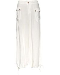 Cream - Pantalones blancos con cintura elástica - Lyst