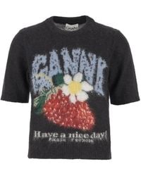 Ganni - Round-Neck Knitwear - Lyst