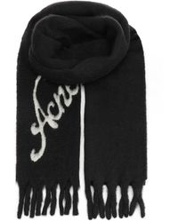 Acne Studios - Wool Logo Scarf - Lyst