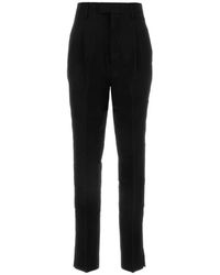 Ami Paris - Broeken ,Zwart ,Wol Zwarte Wollen Broek - Lyst