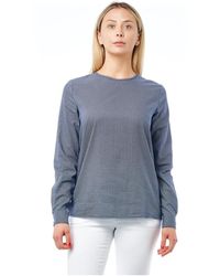Bagutta - Overhemden ,Blauw ,Blouse Met Geometrische Print En Knoopsluiting - Lyst