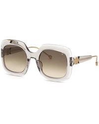 Philipp Plein - Occhiali da sole in acetato grigio con lenti verdi - Lyst