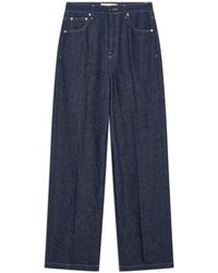 Semicouture - Jeans ,Blauw ,Katoen Agata Wide Straight Jeans - Lyst