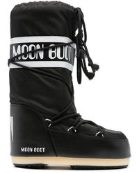Moon Boot - Schwarzer Nylon Iconic Winterstiefel - Lyst