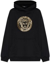 Versace - Schwarzer medusa head kapuzenpullover - Lyst