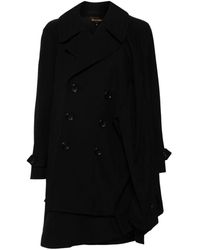 Comme des Garçons - Jassen ,Zwart ,Wol Double-Breasted Wollen Jas - Lyst