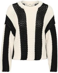 Soaked In Luxury - Schwarz-weiß gestreifter pullover - Lyst