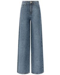 Self-Portrait - Wide Jeans - Lyst