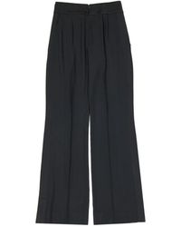 Alberta Ferretti - Klassische flared hose mit satindetail - Lyst