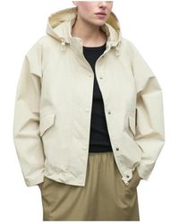 Ecoalf - Jassen ,Waterdichte Oversized Jas Met Verstelbare Capuchon - Lyst