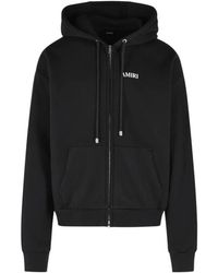 Amiri - Hoodies & Sweatvesten ,Zwart ,Katoen Zip-Through Sweatshirt - Lyst