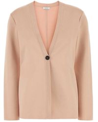 Ferragamo - Truien & Vesten ,Roze ,Nylon Roze Stretch Viscosemix Cardigan - Lyst