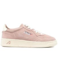 Autry - Schoenen ,Roze ,Katoen Medalist Low Sneakers - Lyst
