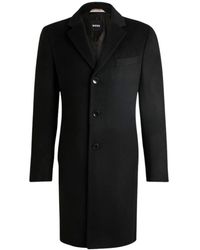 HUGO - Jassen ,Zwart ,Wol H-Hyde-244 Coat - Lyst