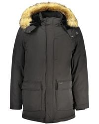 Guess - Jassen ,Zwart ,Leer Jacket Met Lange Mouwen - Lyst