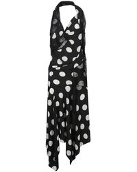 Junya Watanabe - Kanten Polka Dot Midi Jurk Met Details - Lyst