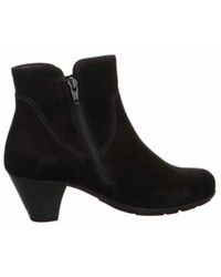 Gabor - Schwarze, Elegante Stiefeletten Mit Absatz - Lyst