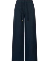 Max Mara - Broeken ,Blauw ,Linnen Amedea Broek - Lyst