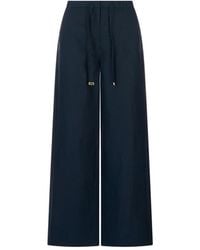 Max Mara - Broeken ,Blauw ,Wide Broeken - Lyst