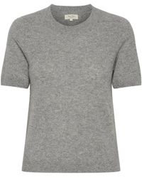 Part Two - Kaschmir Strickpullover Grau Melange - Lyst