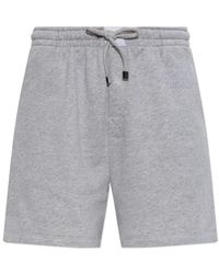 The Attico - Korte Broeken ,Grijs ,Katoen Logo Shorts - Lyst