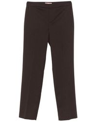 Twinset - Broeken ,Bruin ,Leer Slim-Fit Broek - Lyst