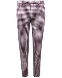 PT01 - Broeken ,Paars ,Slim Fit Garment Dyed Broek - Lyst