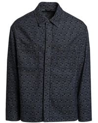 Fendi - Blauwe Jassen Met Verborgen Sluiting - Lyst