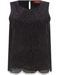 Max Mara - Overhemden ,Zwart ,Efeso Top - Lyst